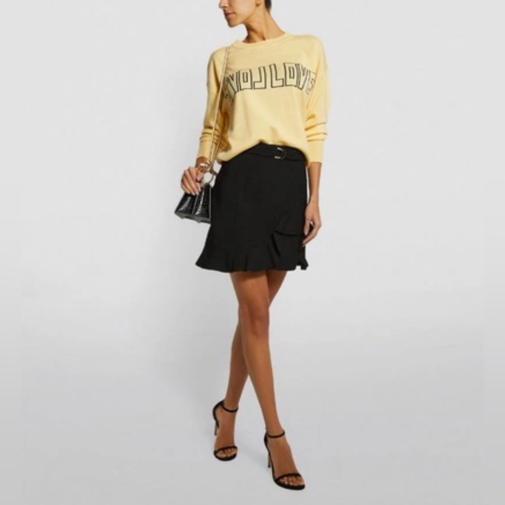 SANDRO Amy Ruffled Miniskirt Size 3 NEW - Picture 3 of 13